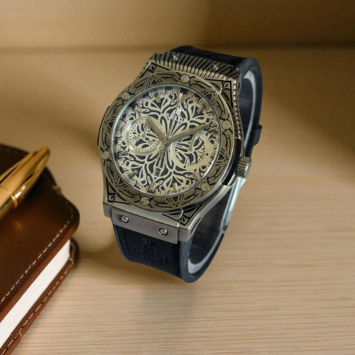 Hublot Shepard Fairey Black Strap Silver Bezel White Dial