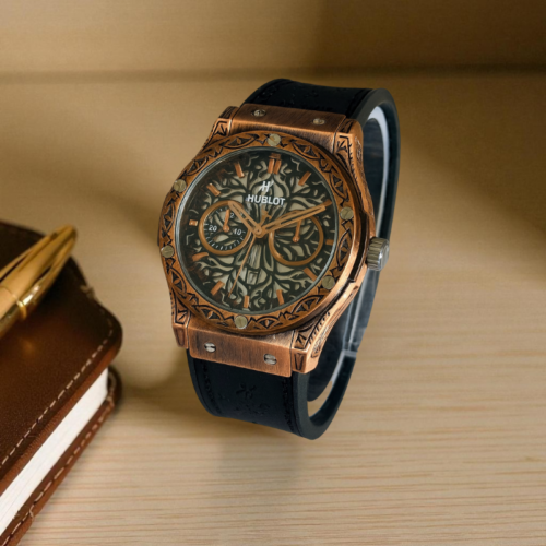 Hublot Shepard Fairey Black Strap Copper Bezel Copper Dial