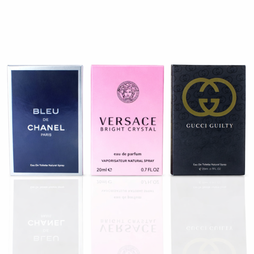 Pack of 3 Testers (Bleu de Chanel, Versace Bright Crystal, Gucci Guilty)