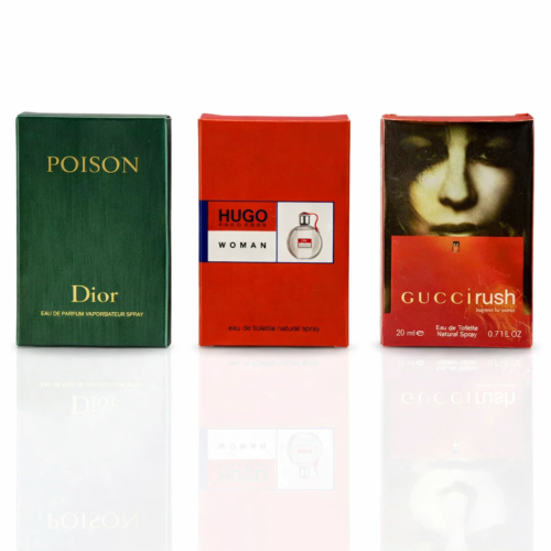 Pack of 3 Testers (Dior Poison , Hugo Boss Woman, Gucci Rush,)