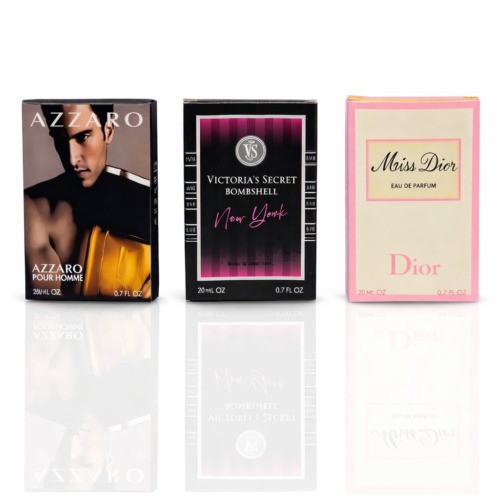 Pack of 3 Testers (Azzaro Pour Homme, VS Bombshell New York, Miss Dior Edp)