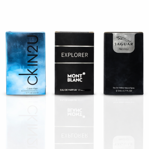 Pack of 3 Testers (CK in2U, Mont Blanc Explorer, Jaguar Prestige)