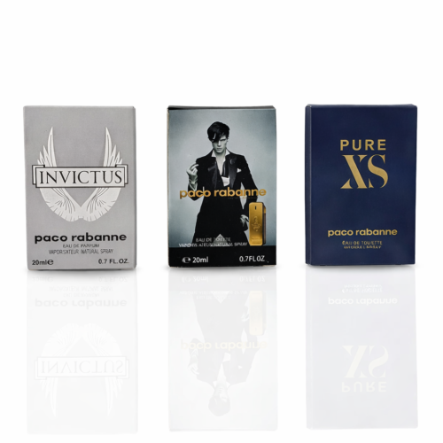 Pack of 3 Testers (Paco Rabbane Invictus, One Million, Pure Xs)