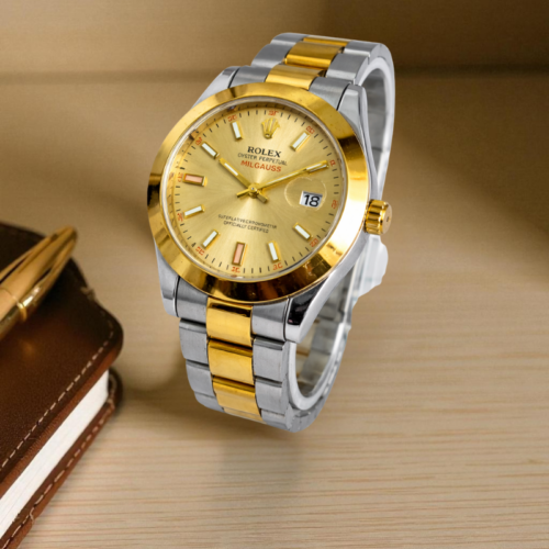 Rolex Milgauss Dual Tone Chain Golden Dial