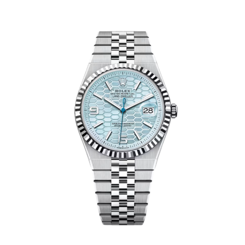 Rolex Land Dweller Silver Chain Silver Bezel Cloud Dial