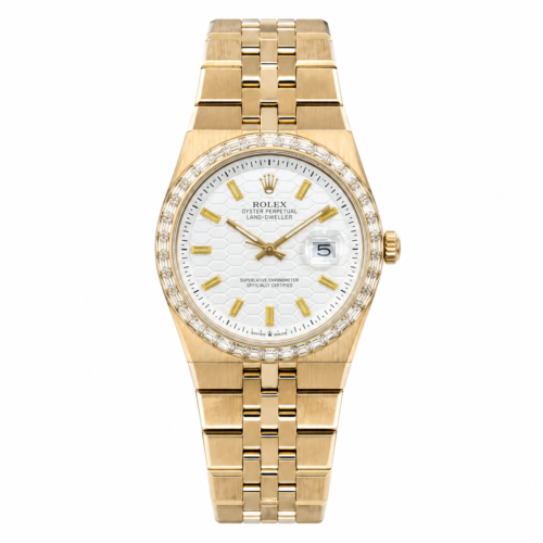 Rolex Land Dweller Golden Chain White Dial