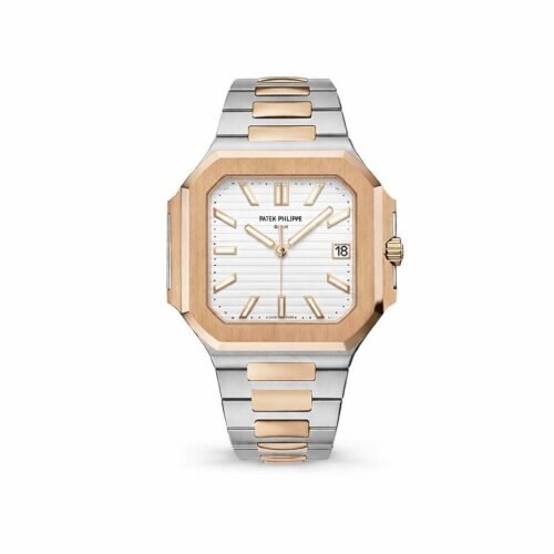 Patek Philippe Cubitus Dual Tone Chain Golden Bezel White Dial