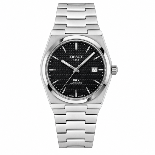 Tissot PRX 1853 Silver Chain Black Dial